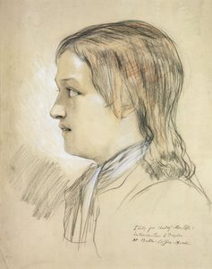 Studie for lederen av Alex Pope (1688-1744) introduksjon til Dryden, At Butlers Coffee House (blyant, kritt og kull på papir) av English School