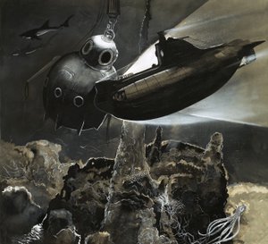 U-Boot rammt eine Bathysphäre