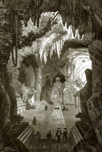 Underjordisk buddhisttempel i marmorsteinene nær Touraine, i Cochin Kina