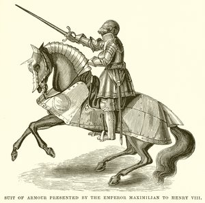 Rustningsdrakt presentert av keiser Maximilian til Henry VIII av English School