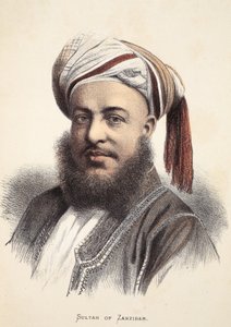 Sultan of Zanzibar, illustrasjon fra The Pictorial Edition of the Life and Discoveries of David Livingstone av J. Ewing Richie, pub. av A. Fullarton & Co., 1876 av English School