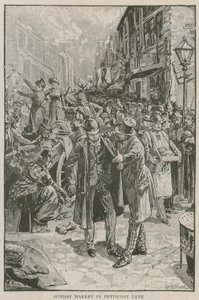 Søndagsmarked i Petticoat Lane av English School