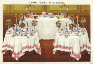 Kveldsbord med buffet av English School