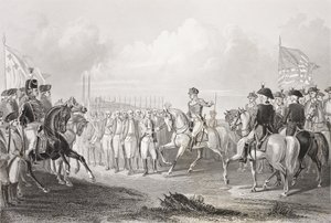 Overgivelse av Lord Cornwallis i Yorktown, Virginia, 19. oktober 1781, fra 