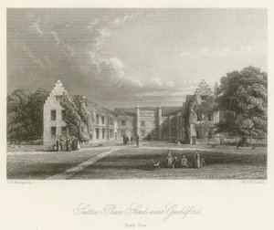 Sutton Place, Send, nær Guildford, North View (gravering) av English School