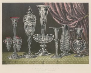 Bordglass av Mrs J Powell and Sons, London av English School
