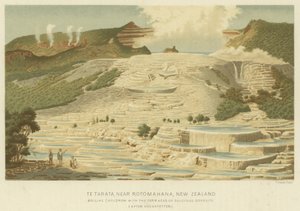 Te Tarata, nær Rotomahana, New Zealand av English School