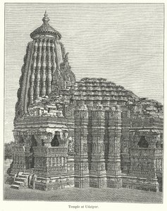 Tempel i Udaipur (gravering) av English School