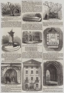 Tempel i London (gravering) av English School