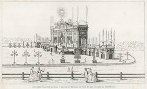 Tempel til ære for freden i Aix la Chapelle 1749 av English School