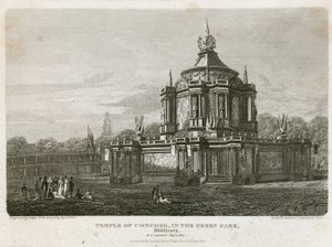 Temple of Concord reist for freden i 1814 av English School
