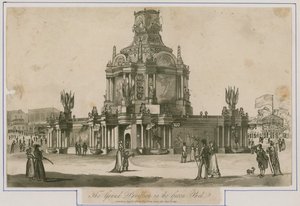 Temple of Concord reist for freden i 1814 av English School