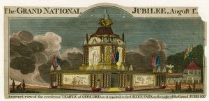 Temple of Concord for å feire freden i 1814 av English School