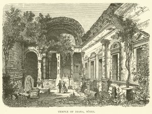 Diana-tempelet, Nimes (gravering) av English School
