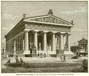 Poseidons tempel, i Paestum, restaurert av English School