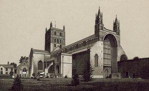 Tewkesbury Abbey (litografi) av English School