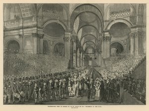 Thanksgiving-besøk av kong George III til St Pauls Cathedral av English School