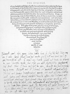 Der Brief des 4. Herzogs von Norfolk an William Dix von English School