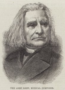 The Abbe Liszt, musikalsk komponist (gravering) av English School