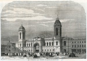 Agricultural Hall i Islington er i ferd med å bygge av English School