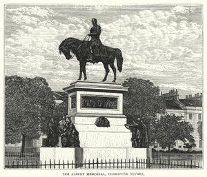 Albert Memorial, Charlotte Square (gravering) av English School
