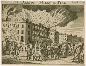 Albion Mills i brann av English School