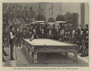 The American Billiard Tournament, Joseph Bennett og SW Stanley spiller (gravering) av English School