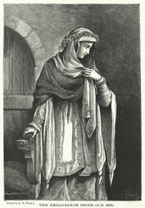 The Anglo-Saxon Bride, AD 895 (gravering) av English School