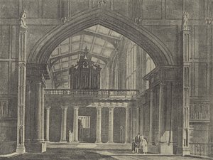 Ante-kapellet, 1816 (gravering) av English School