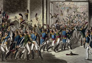 Napoleons ankomst (1769-1821) ved Tuileriene 20. mars 1815 av English School