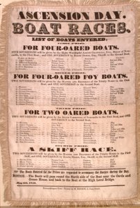 The Ascension Day Boat Race-programmet, 6. mai 1850 (silke) av English School
