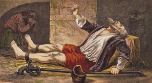 The Babes In The Wood (farge litho) av English School
