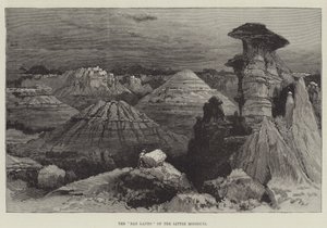 The "Bad Lands" of the Little Missouri (gravering) av English School