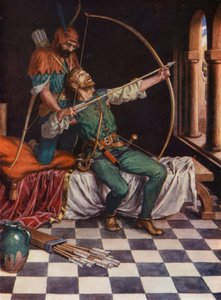 Balladen om Robin Hood (fargelitografi) av English School