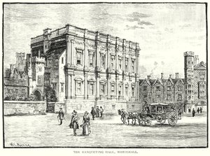 Bankettsalen, Whitehall (gravering) av English School