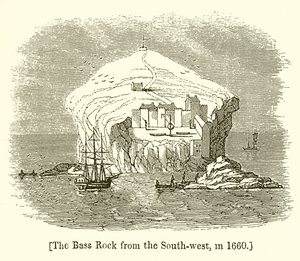 Bass Rock fra sørvest, i 1660 av English School