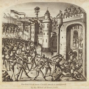 Slaget ved Caen som erobres av kongen av England