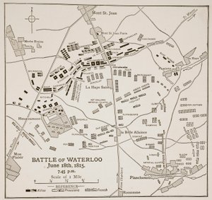 Slaget ved Waterloo, 18. juni 1815 av English School