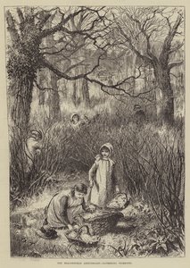 Beaconsfield-jubileet, samler Primroses (gravering) av English School