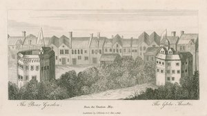 The Bear Garden and the Globe, Bankside, London, fra det venetianske kartet av English School
