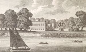 Biskopen av Londons palass i Fulham, gravert av Taylor, 1788 av English School
