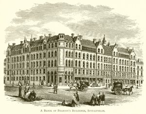 The Block of Peabodys Buildings, Spitalfields av English School