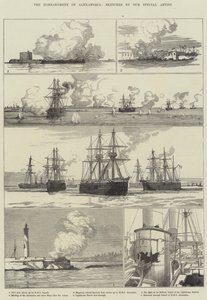 Bombardementet av Alexandria (gravering) av English School