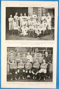 The Bombay Gymkhanas og The London Caledonians, fotballag omtalt i The Illustrated Sporting and Dramatic News, 21. november 1891 av English School