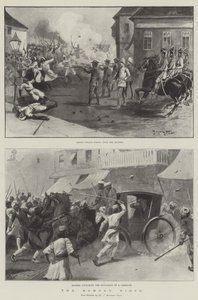 The Bombay Riots (litho) av English School