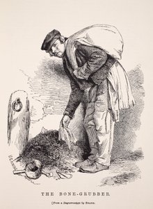 The Bone-Grubber, etter en daguerreotypi av Richard Beard, illustrasjon fra London Labor og London Poor av Henry Mayhew, pub. 1862 av English School