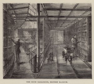 The Book Galleries, British Museum (gravering) av English School