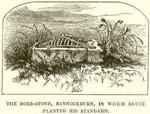 Bore-Stone, Bannockburn, der Bruce plantet sin standard av English School