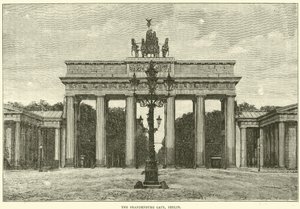 Brandenburger Tor, Berlin, 1870 av English School