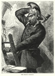 The Brave Fireman (gravering) av English School